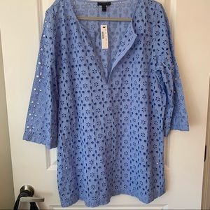 Jcrew eyelet bathing suit coverup